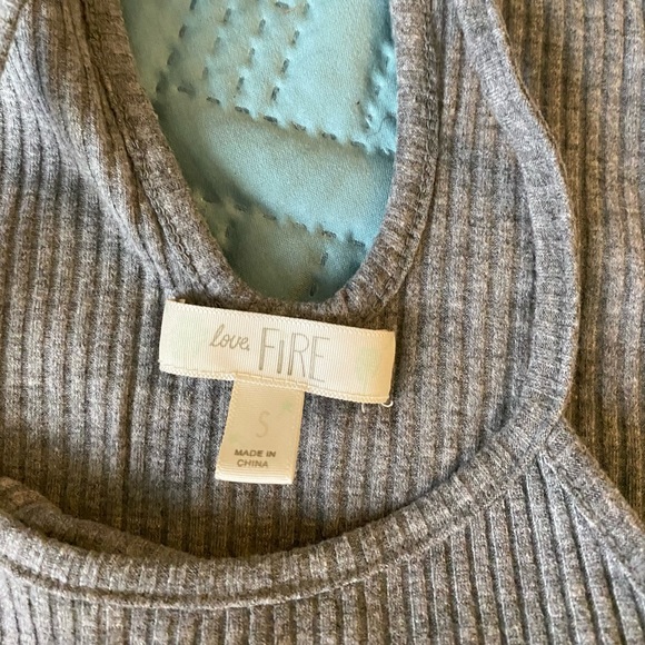 Gray Ribbed Sundress - Picture 2 of 4